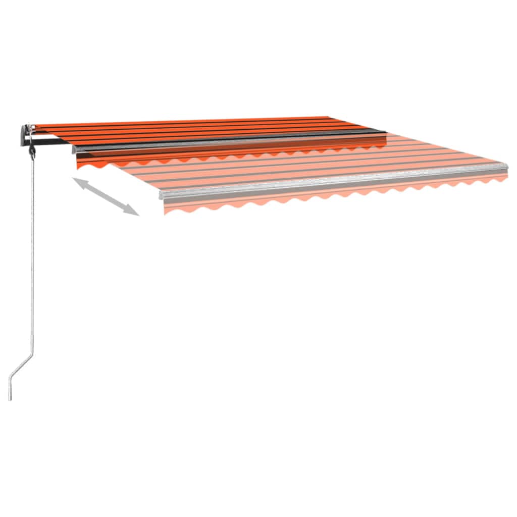 Tenda da Sole Autoportante Manuale 450x350cm Arancione Marrone 3069840