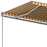 Tenda da Sole Autoportante Automatica 450x350 cm Gialla Bianca 3069848