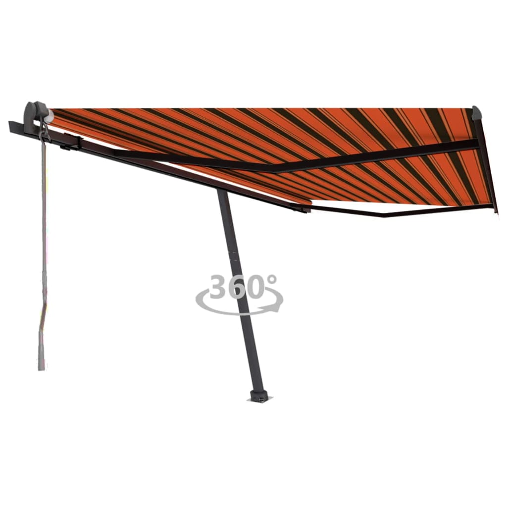 Tenda da Sole Autoportante Automatica 450x350cm Arancio Marrone cod mxl 68332