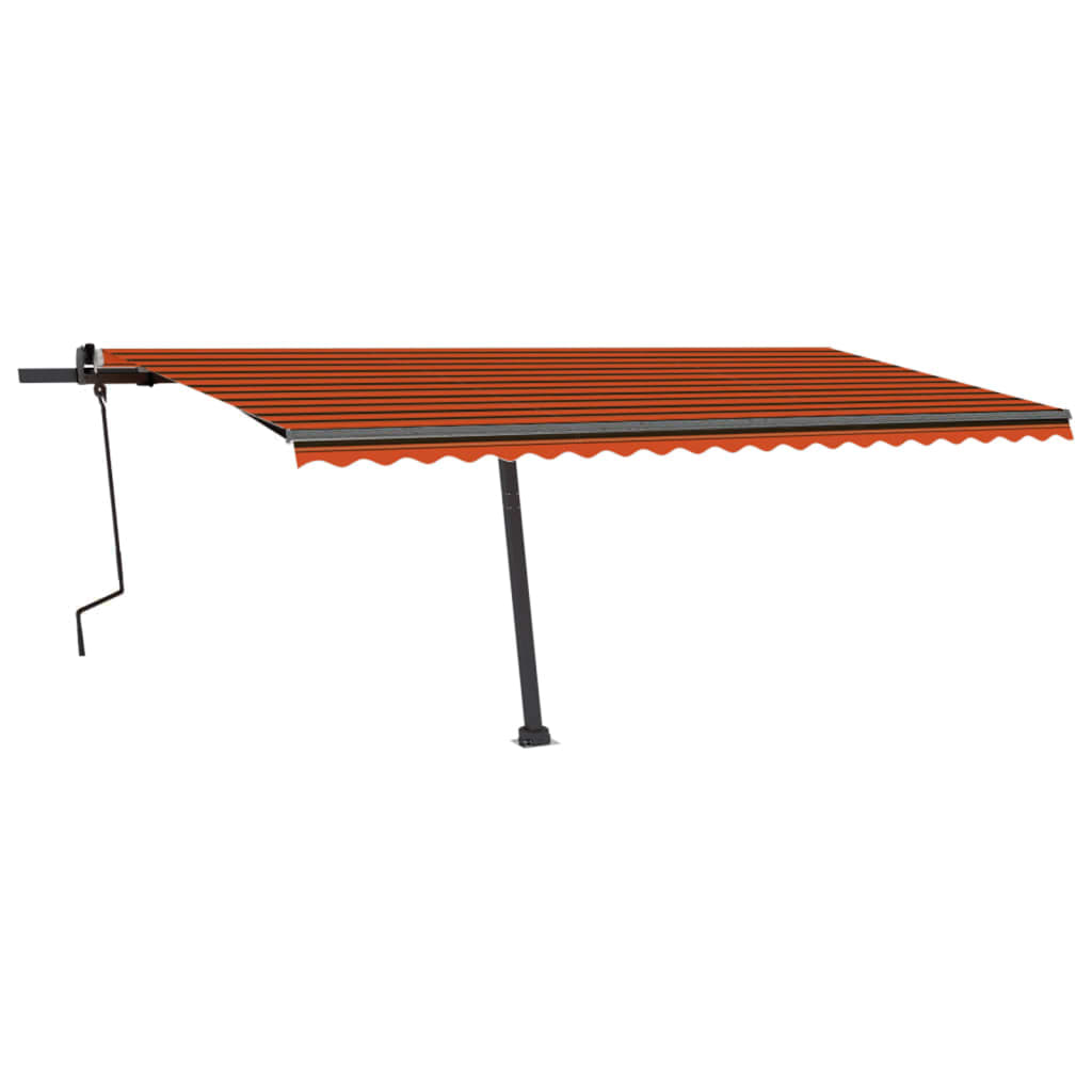 Tenda da Sole Manuale Retrattile 500x350 cm Arancione/Marrone 3069860