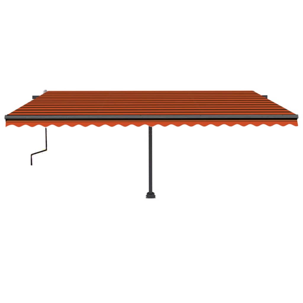 Tenda da Sole Manuale Retrattile 500x350 cm Arancione/Marrone 3069860