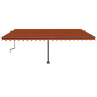 Tenda da Sole Manuale Retrattile 500x350 cm Arancione/Marrone 3069860