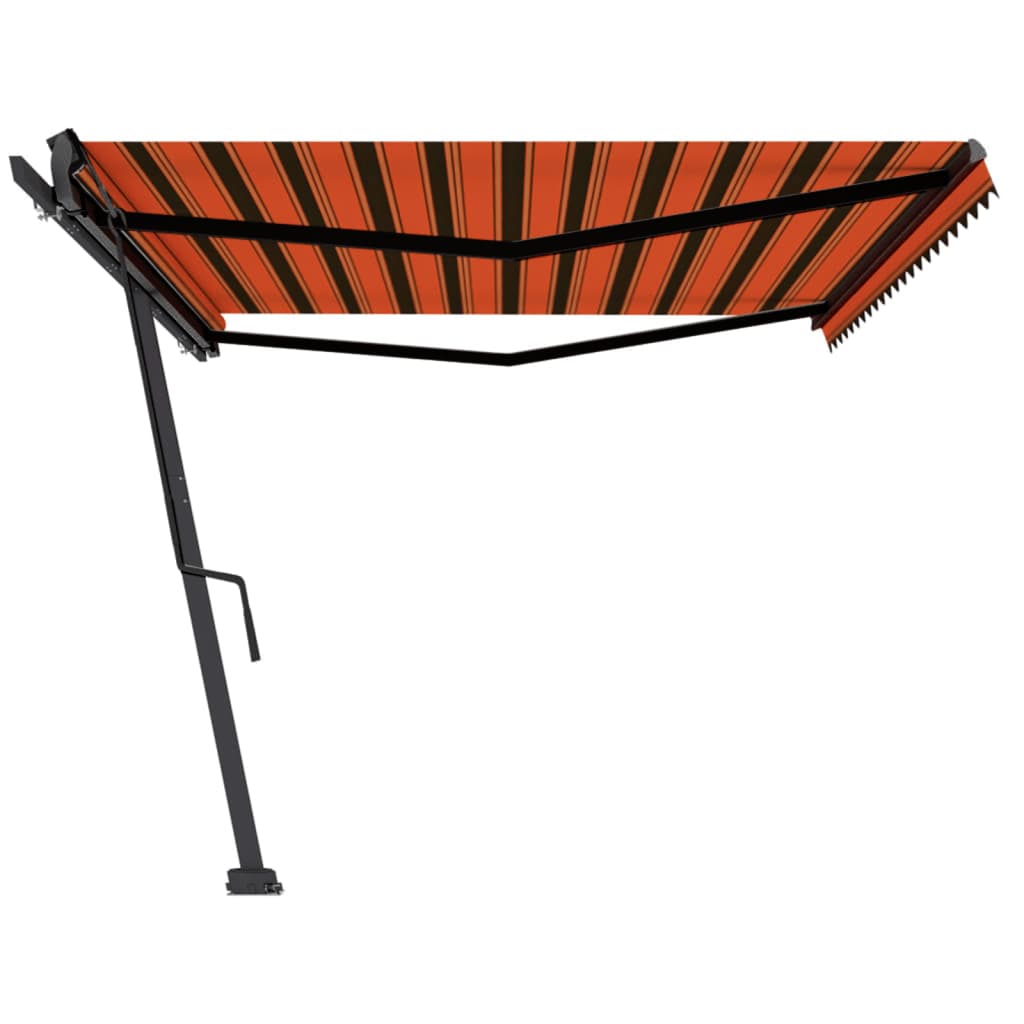 Tenda da Sole Manuale Retrattile 500x350 cm Arancione/Marrone 3069860