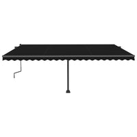 Tenda da Sole Retrattile Manuale con LED 500x350 cm Antracite 3069864