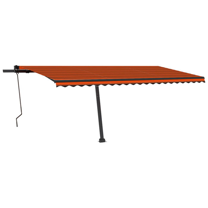 Tenda Automatica Sensore Vento e LED 500x350 cm Arancio Marrone 3069875