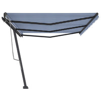 Tenda da Sole Autoportante Manuale 600x350 cm Blu Bianca 3069876