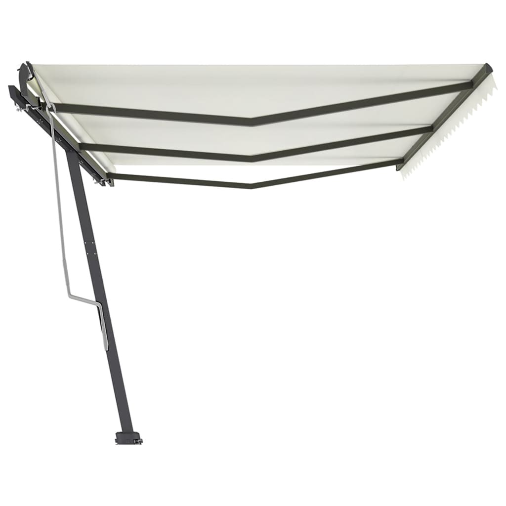 Tenda da Sole Retrattile Manuale Autoportante 600x350 cm Crema cod mxl 56849