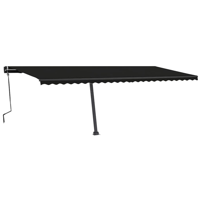 Tenda da Sole Retrattile Manuale con LED 600x350 cm Antracite 3069884