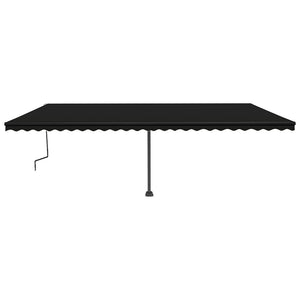 Tenda da Sole Retrattile Manuale con LED 600x350 cm Antracite 3069884