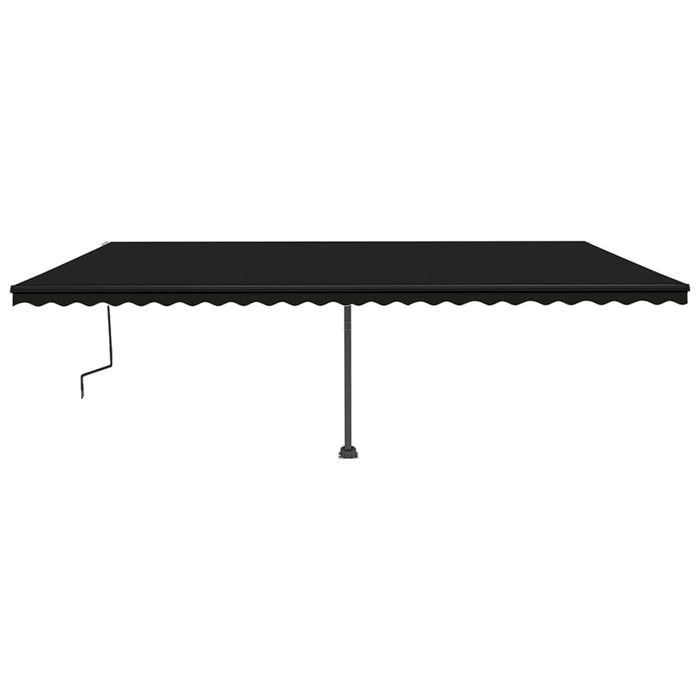 Tenda da Sole Retrattile Manuale con LED 600x350 cm Antracite 3069884