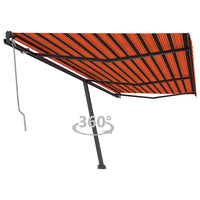 Tenda da Sole Autoportante Automatica 600x350cm Arancio Marrone 3069890