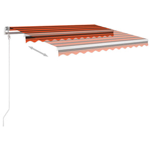 Tenda da Sole Retrattile Manuale Pali 3x2,5 m Arancio Marrone cod mxl 43857