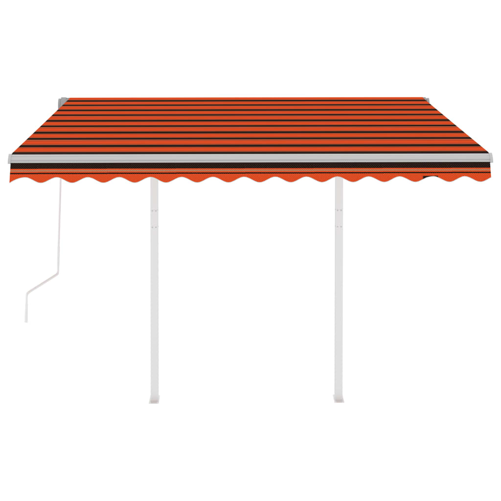 Tenda da Sole Retrattile Automatica Pali 3x2,5m Arancio Marrone 3069910