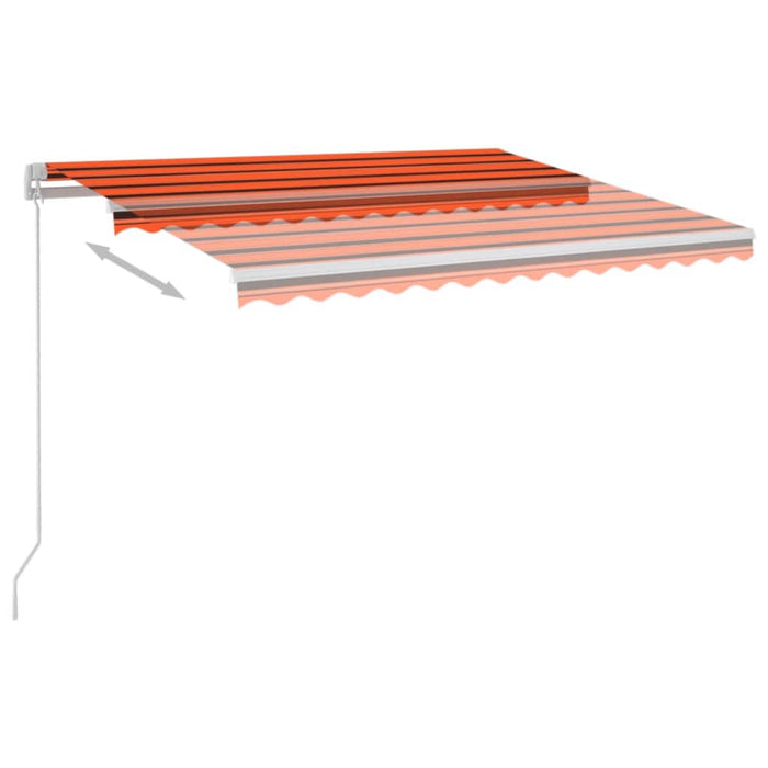 Tendada Sole con LED Sensore Vento 3,5x2,5 m Arancio Marronecod mxl 120617