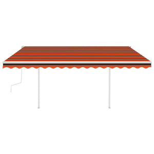 Tendada Sole Retrattile Manuale con Pali 4x3m Arancio Marronecod mxl 120615