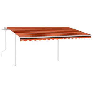 Tenda Automatica Sensore Vento e LED 4,5x3 m Arancio e Marrone 3069975