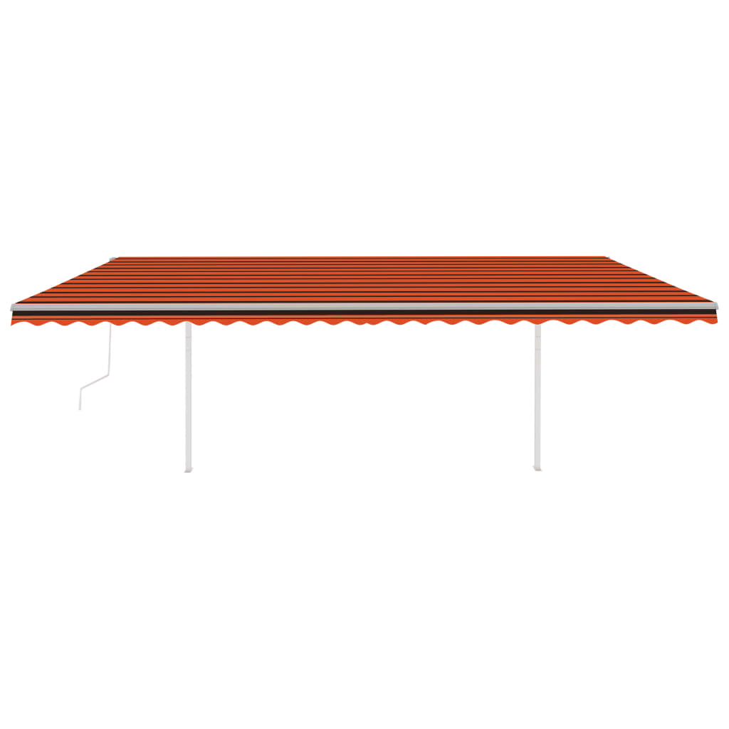 Tenda da Sole Retrattile Automatica Pali 6x3 m Arancio Marrone cod mxl 52685