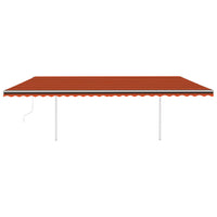 Tenda da Sole Retrattile Automatica Pali 6x3 m Arancio Marrone cod mxl 52685