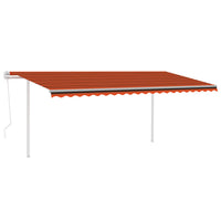 Tenda Automatica con Sensore Vento e LED 5x3,5m Arancio Marrone 3070075