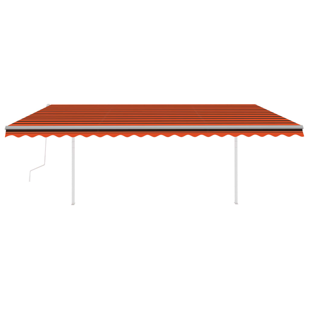 Tenda Automatica con Sensore Vento e LED 5x3,5m Arancio Marrone 3070075