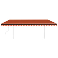 Tenda Automatica con Sensore Vento e LED 5x3,5m Arancio Marrone 3070075