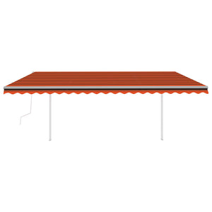 Tenda Automatica con Sensore Vento e LED 5x3,5m Arancio Marrone 3070075