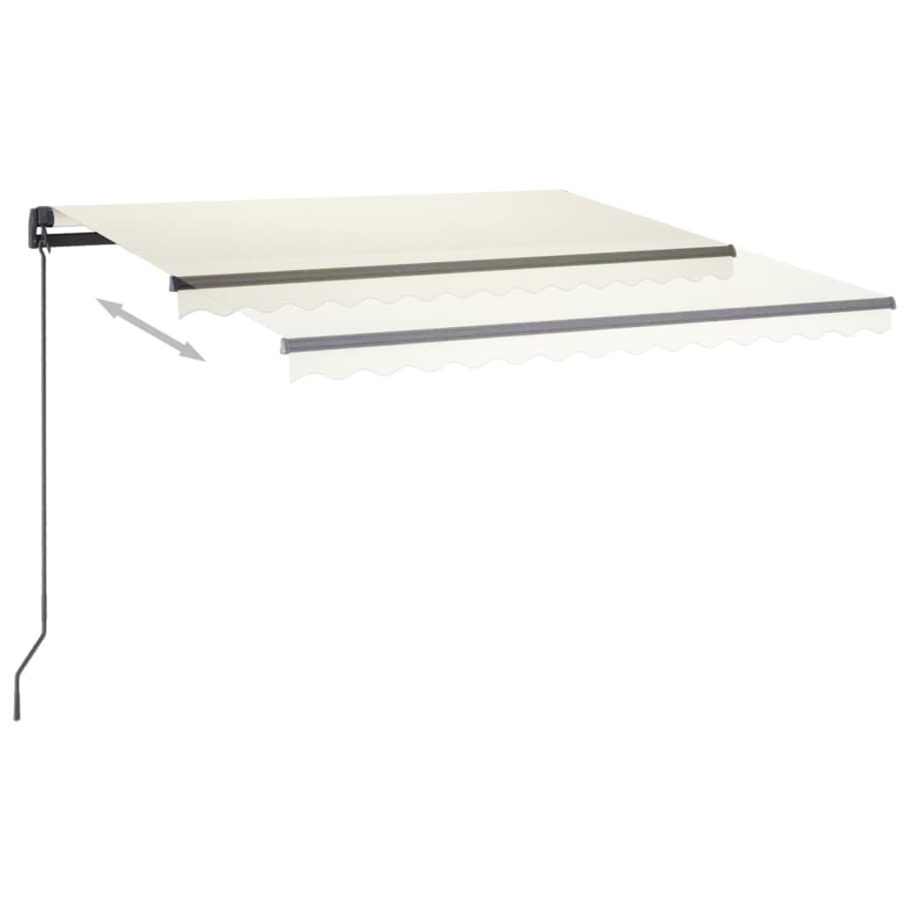 Tenda da Sole Retrattile Manuale con LED 3x2,5cm Crema cod mxl 60122