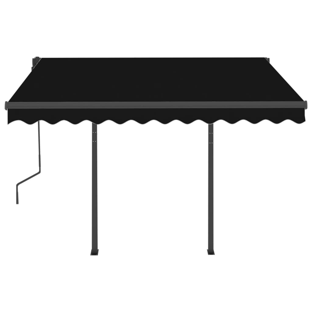 Tenda da Sole Retrattile Automatica con Pali 3x2,5 m Antracite 3070109