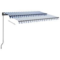 Tenda Automatica Sensore Vento e LED 3,5x2,5 cm Blu e Bianca cod mxl 43766