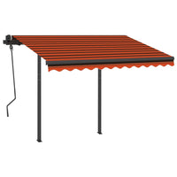 Tenda Automatica Sensore Vento LED 3,5x2,5cm Arancio Marrone cod mxl 43734