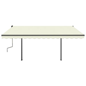 Tenda da Sole Retrattile Manuale con LED 4x3 m Crema cod mxl 43847