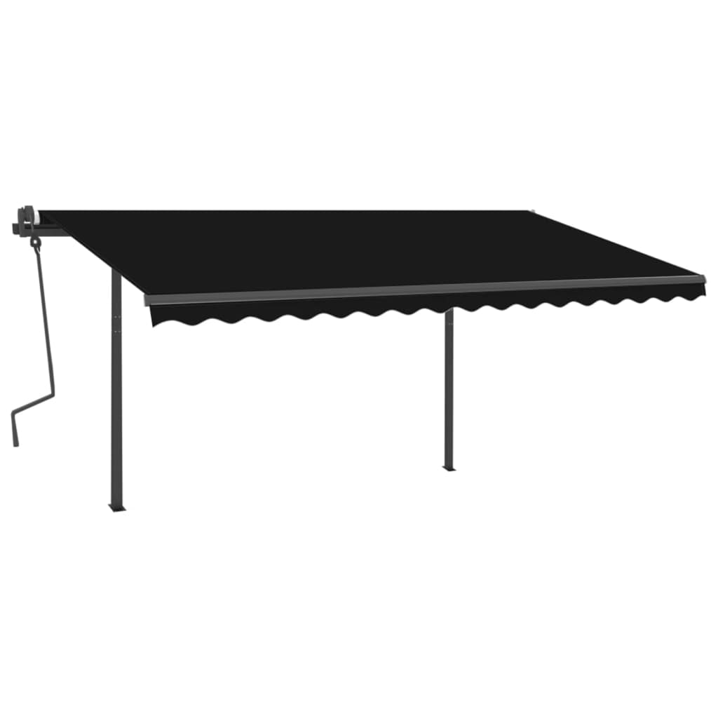 Tenda da Sole Retrattile Manuale con LED 4x3 m Antracite 3070144