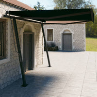 Tenda da Sole Retrattile Automatica con Pali 4x3 m Antracite cod mxl 58233