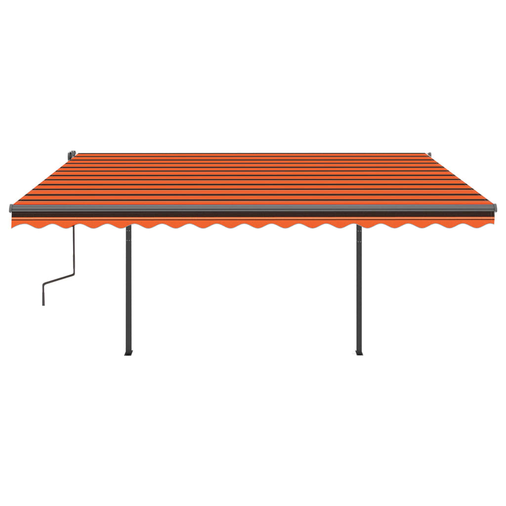 Tenda da Sole Retrattile Automatica Pali 4,5x3m Arancio Marrone cod mxl 39718