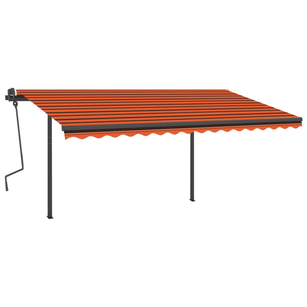 Tenda Automatica con Sensore Vento e LED 4,5x3m Arancio Marrone 3070175