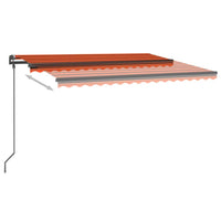 Tenda Automatica con Sensore Vento e LED 4,5x3m Arancio Marrone 3070175