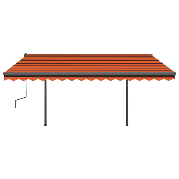 Tenda Automatica con Sensore Vento e LED 4,5x3m Arancio Marrone 3070175