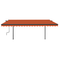 Tenda Automatica con Sensore Vento e LED 5x3 m Arancio Marrone 3070195