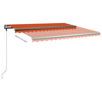 Tenda da Sole Retrattile Manuale Pali 4x3,5 m Arancio Marrone cod mxl 39719