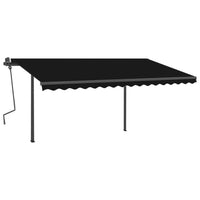 Tenda da Sole Retrattile Automatica con Pali 4x3,5 m Antracite cod mxl 60731