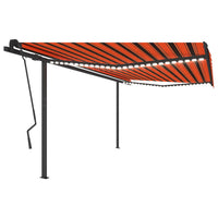 Tenda Automatica con Sensore Vento e LED 4x3,5m Arancio Marrone 3070235