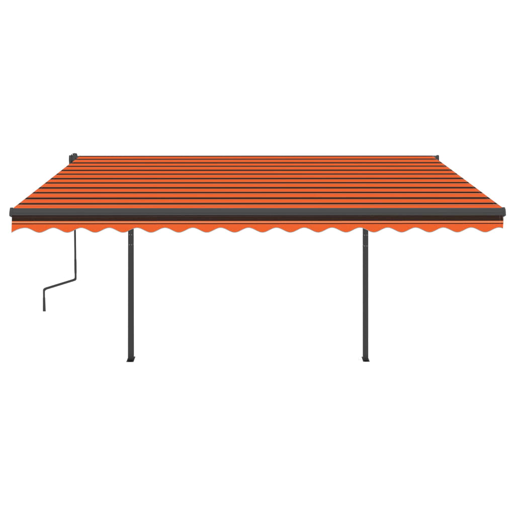 Tenda Automatica con Sensore Vento e LED 4x3,5m Arancio Marrone 3070235