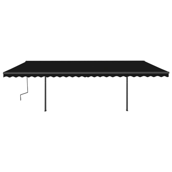 Tenda da Sole Retrattile Manuale con LED 6x3,5 m Antracite 3070284