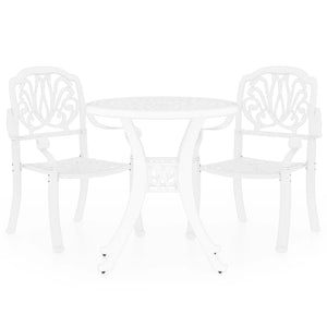 Set da Bistrot 3 pz in Alluminio Pressofuso Bianco cod mxl 39406