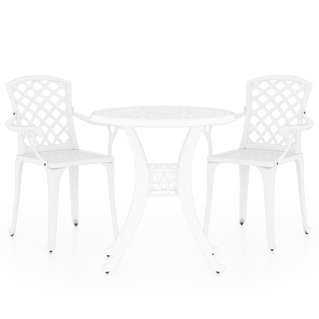 Set da Bistrot 3 pz in Alluminio Pressofuso Bianco 3070582