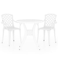 Set da Bistrot 3 pz in Alluminio Pressofuso Bianco 3070582