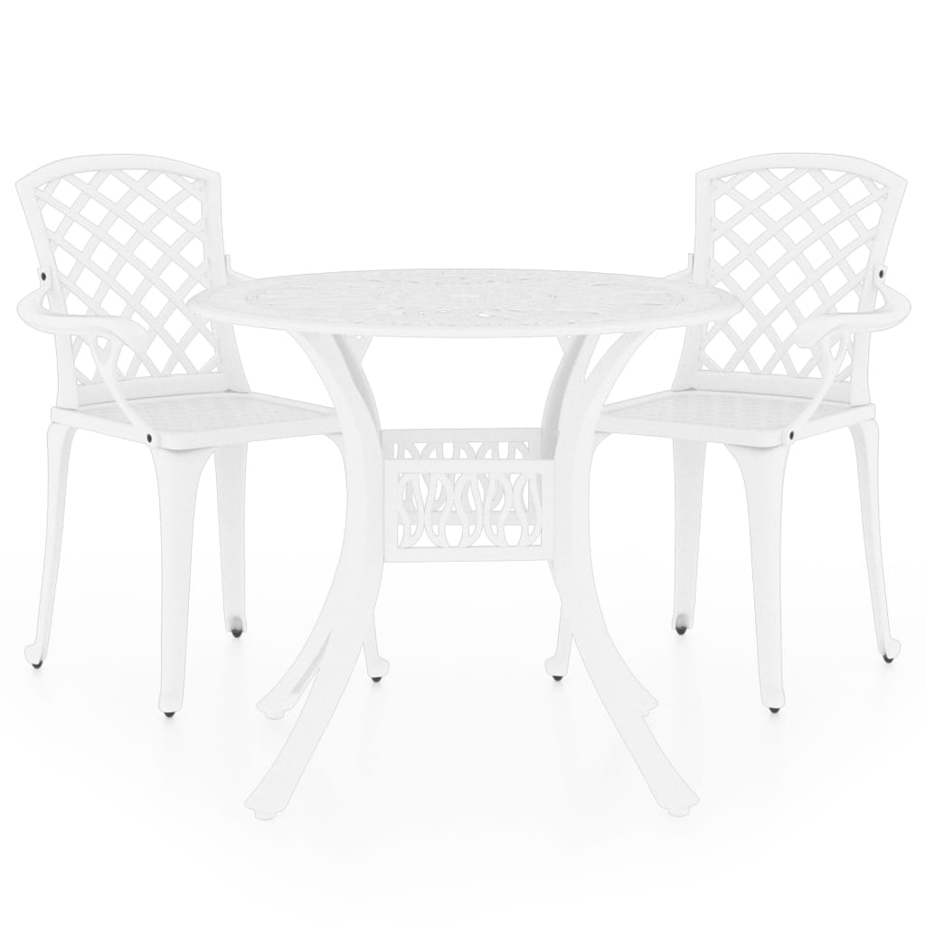 Set da Bistrot 3 pz in Alluminio Pressofuso Bianco 3070585