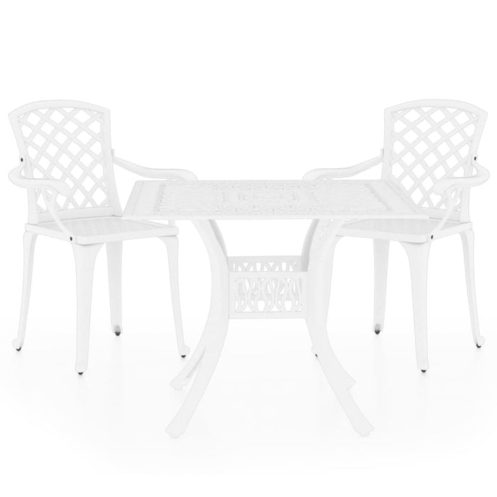 Set da Bistrot 3 pz in Alluminio Pressofuso Bianco cod mxl 35798