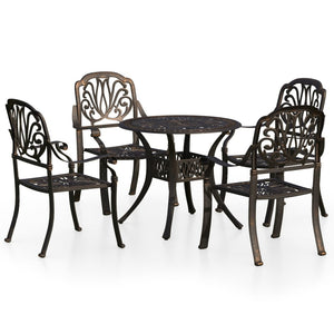 Set da Bistrot 5 pz in Alluminio Pressofuso Bronzo 3070601