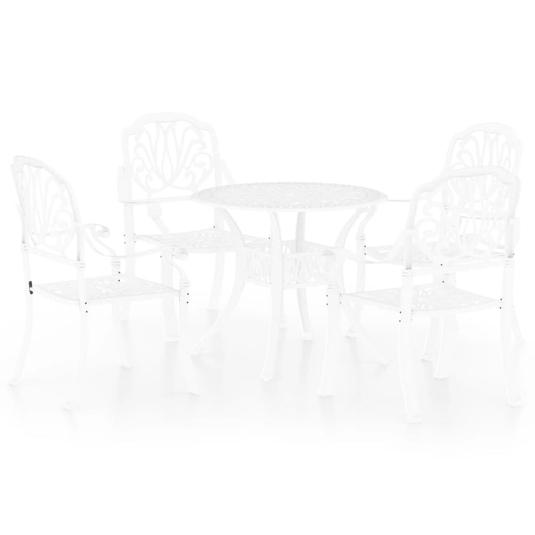 Set da Bistrot 5 pz in Alluminio Pressofuso Bianco cod mxl 39408